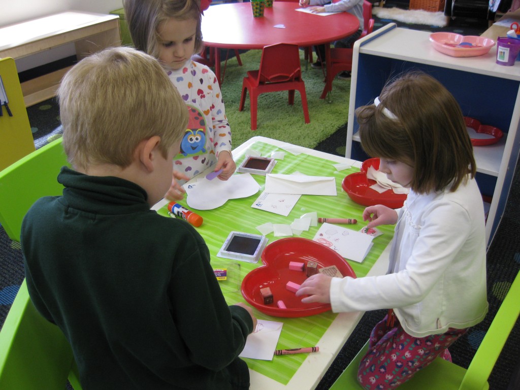 Making Valentines at the Art Center