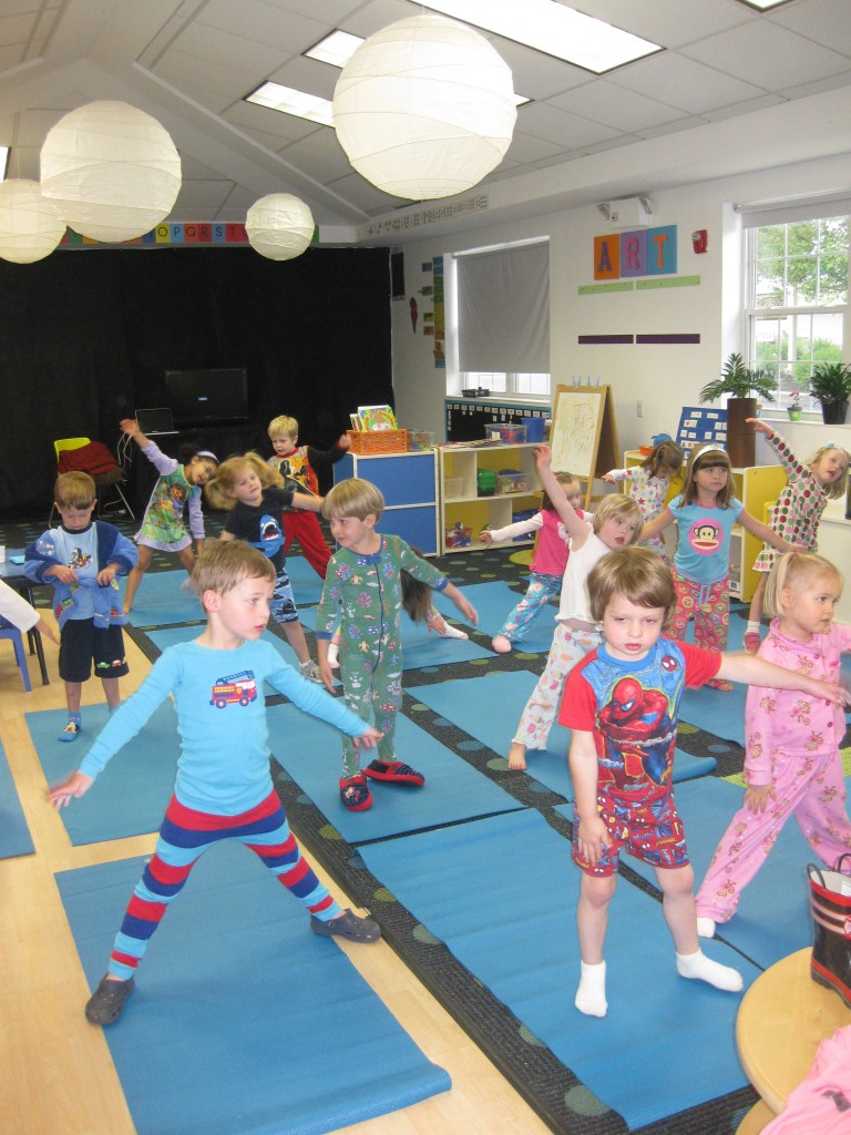 Nothing better than Yoga in our PJ's