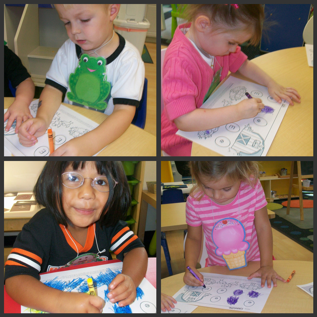 The letter Ee says /e/ as in egg - can you find the capitals and lowercase letters?