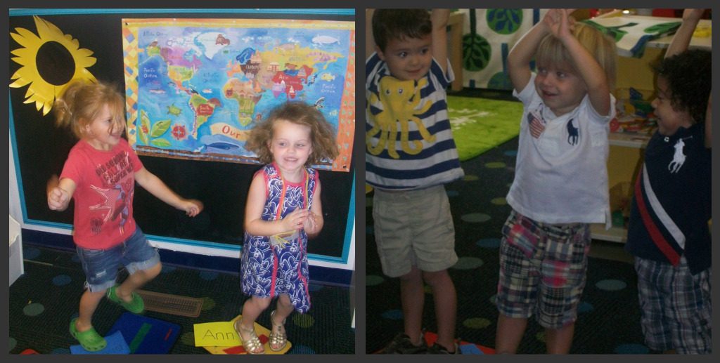 Getting silly during music/movement
