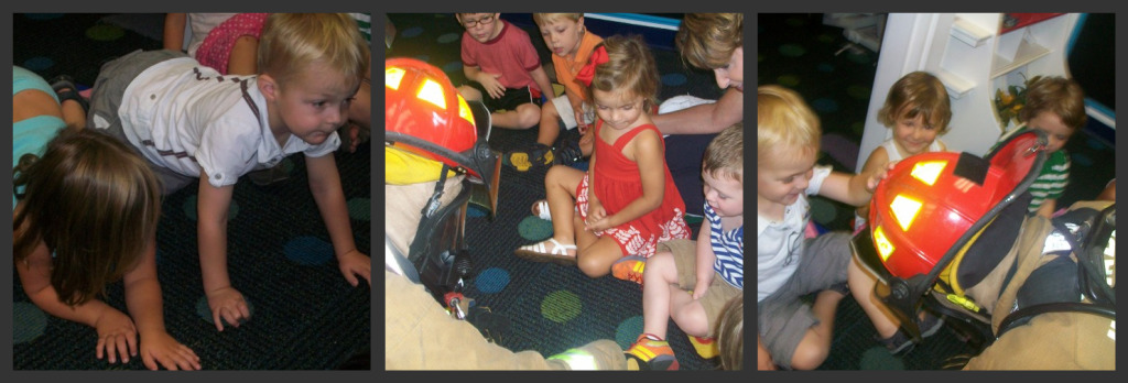 Fireman Mel is the same person, even with all of his equipment on!