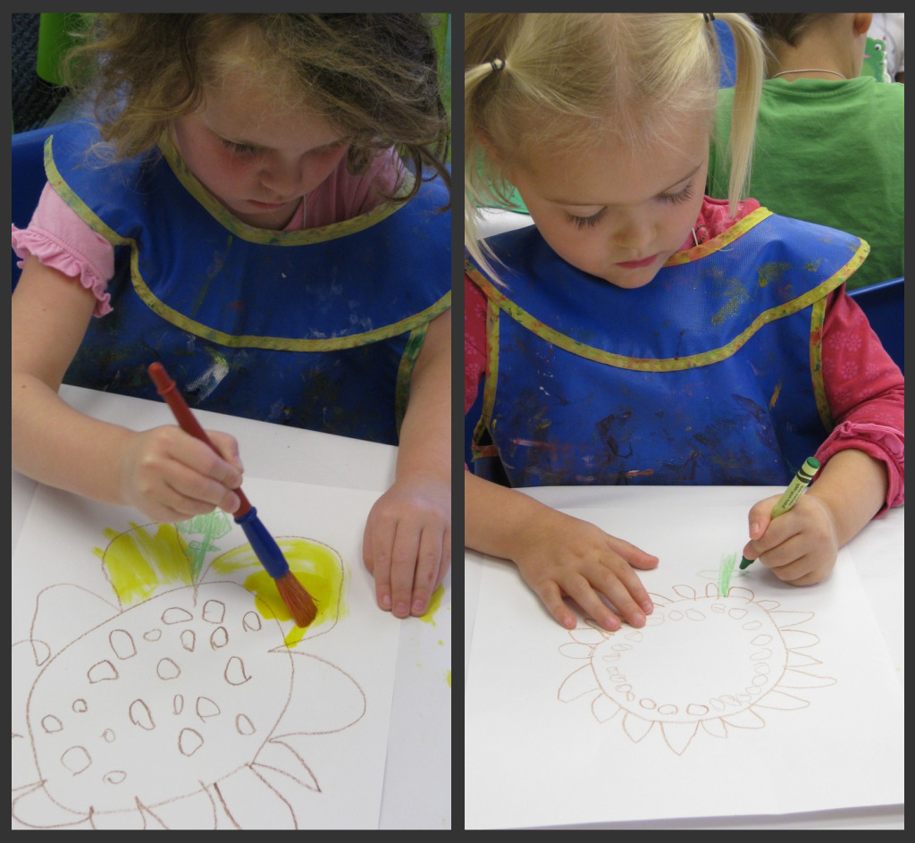 Sunflower Watercolor Collage