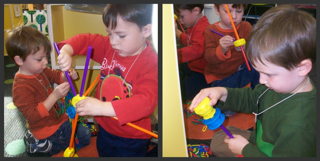 Building with the manipulatives