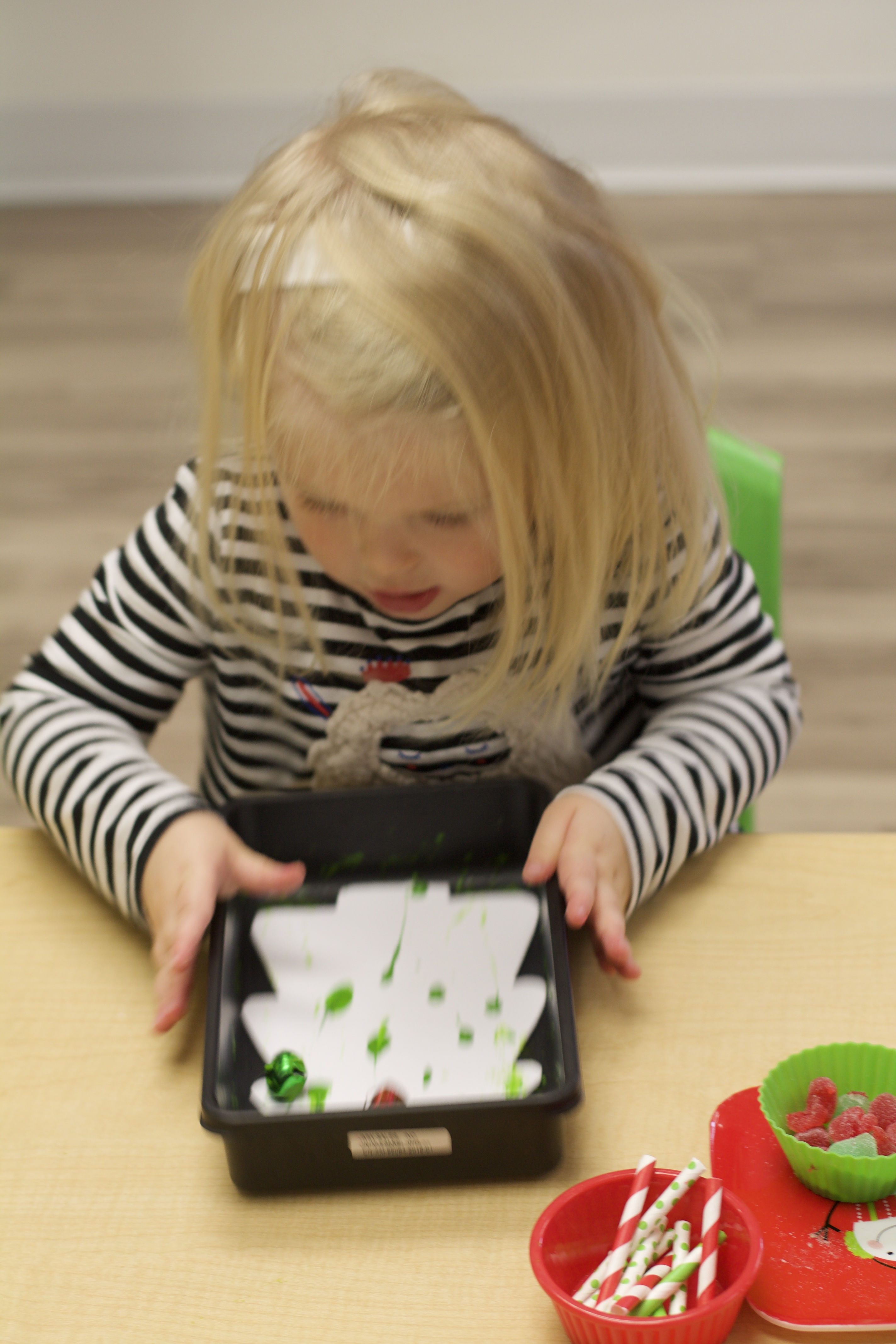 Creative Tots Preschool~Jingle Bell Process Art 