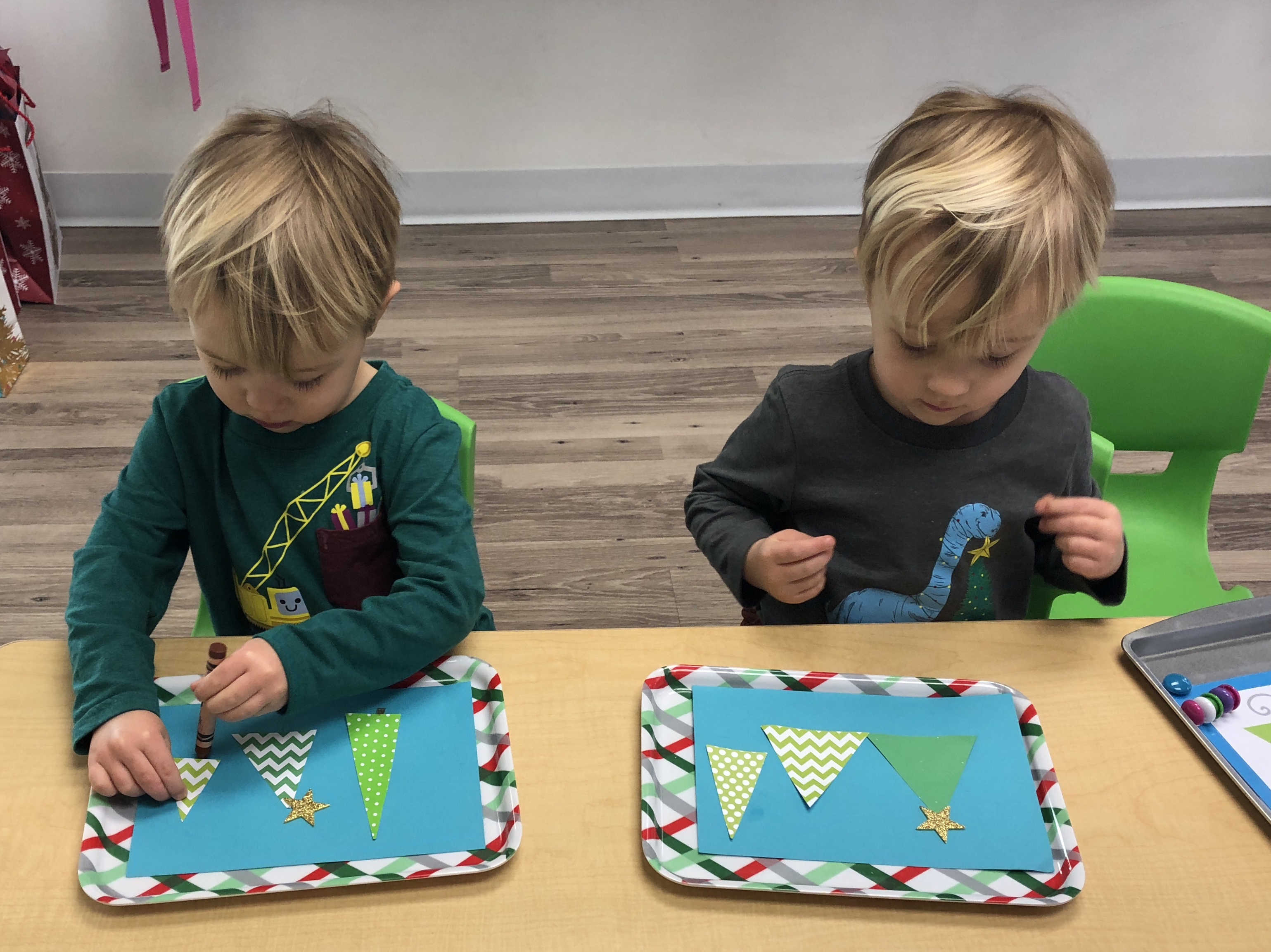 Holiday trees Collage~Creative Tots Preschool